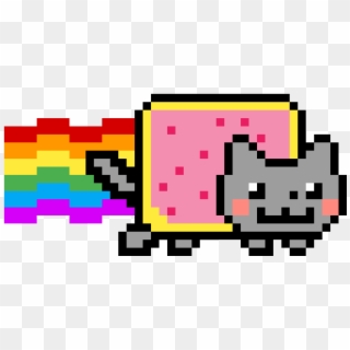 Rainbow Pop Tart Cat - Cartoon Clipart