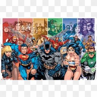Justice League Running Poster - Justice League Comics Clipart