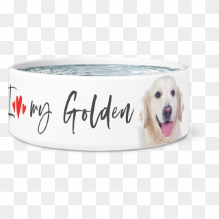 Large Dog Bowl, I Love My Golden Retriever Designer - Labrador Retriever Clipart
