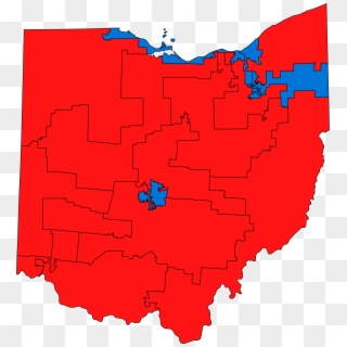Challenges Of Ohio's Republican Congressional Incumbents - Ohio Congressional Districts By Party Clipart