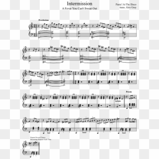 Intermission Sheet Music Composed By Panic At The Disco - Blur Intermission Sheet Music Clipart