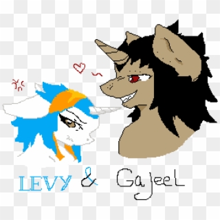 Levy And Gajeel As Mlp , Png Download - Cartoon Clipart