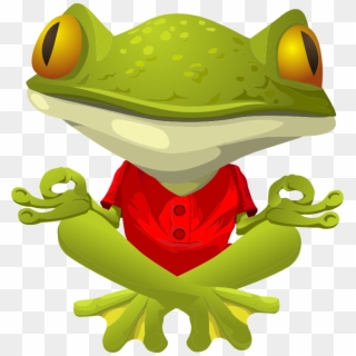 Cute Frog Graphics - Animal Yoga Clip Art - Png Download