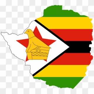 Zimbabwe Flag Transparent Image - Zimbabwe Flag Map Png Clipart