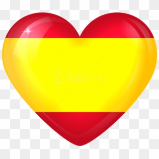 Free Png Download Spain Large Heart Flag Clipart Png - Heart With Spanish Flag Transparent Png