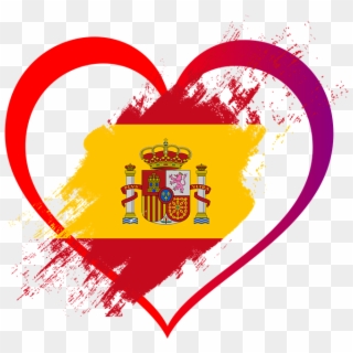 Flag, Heart, Love, Spain, Nation, State Flag, Collage - Spain Flag Clipart