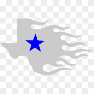 Silver/white Texas Star Flame 4 X 2 1/2" Reflective - Texas Star Clipart