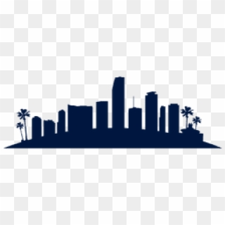 Los Angeles Clipart Monster - Miami Skyline Vector - Png Download