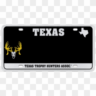 Texas Trophy Hunters License Plate Clipart