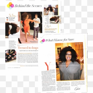 Oprah Hair O Mag Sept - Behind The Scenes Magazine Cover Clipart