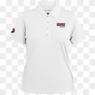 T1852w Ladies Grid Texture Polo - Women Polo Shirts White Clipart
