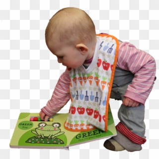 Toddler, Learning, Book, Child, Reading, Baby, Green - Sensorimotor Stage Clipart