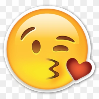 Cat Emoji Clipart - Heart Kissy Face Emoji - Png Download