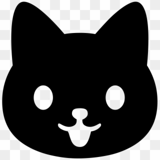 Open - Black Cat Clipart