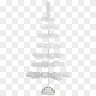 36'' White Christmas Feather Tinsel Tree Decorative - Christmas Tree Clipart