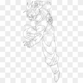Dragon Ball Coloring Pages Future Trunks And Gohan - Line Art Clipart