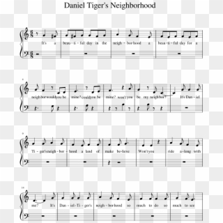 Daniel Tiger S Neighborhood - Daniel Tiger Piano Sheet Music Clipart