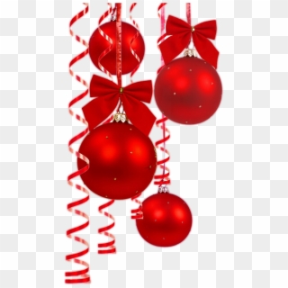 Red Christmas Ball Hanging Design - Red Christmas Ball Balls Clipart