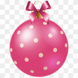 Pink Christmas Ornaments Clipart - Png Download