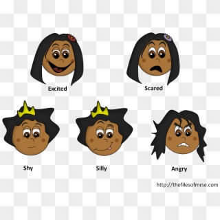 Cartoon Faces Emotion - Same Person With Different Emotions Clipart - Png Download
