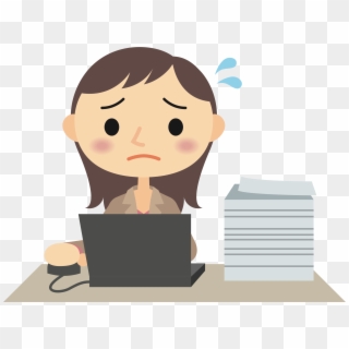 Sad-png - Girls Typing On Computer Cartoon Clipart