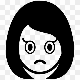 Clip Royalty Free Girl Svg Sad - Girl Face Icon Png Transparent Png