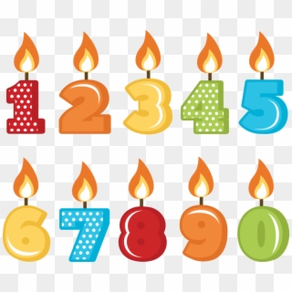 Birthday Candles Png File - Number Birthday Candles Png Clipart