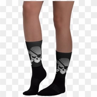Side View Skull And Crossbones Jolly Roger Pirate Socks Clipart