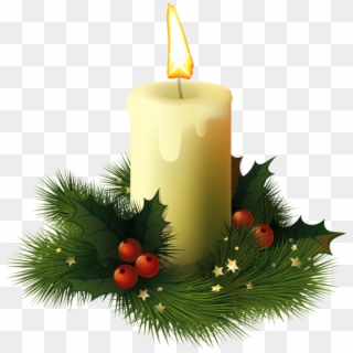 Clip Art Christmas Candlestick - Png Download