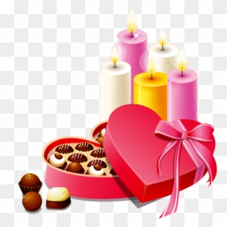 Candles Png Transparent Image - Valentines Candles Png Clipart
