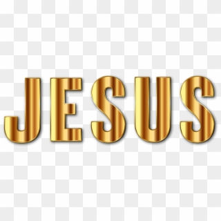 This Free Icons Png Design Of Gold Jesus Typography Clipart