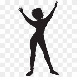 Dancing Girl Silhouette Png Clip Art Image - Transparent Silhouette Girl Dance Png
