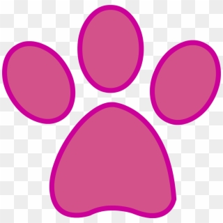 Panther Clipart Border - Pink Panther Paw Print - Png Download