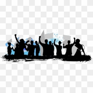 The Gallery For > Party Crowd Silhouette Png - Peoples Vector Clipart