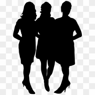Transparent Silhouette Crowd Stock Photos Royalty Free,free - Girl Group Silhouette Clipart