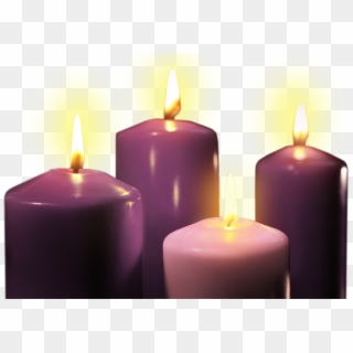 Church Candles Purple Clipart Transparent - Candle Picture Transparent - Png Download