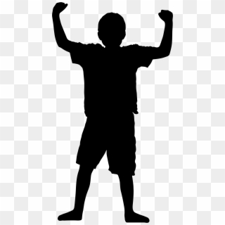 Clipart Victory Boy Silhouette Rh Openclipart Org Body - Silhouette Boy Clipart - Png Download