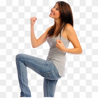 Ppl Anat Happy Dancing Jeans Woman Onwhite 66626764 - Girl Clipart