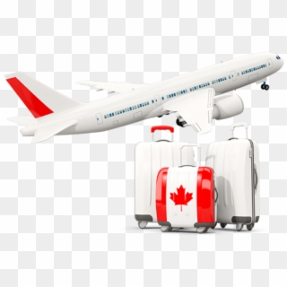 Illustration Of Flag Of Canada - Canada Flag Airplane Png Clipart
