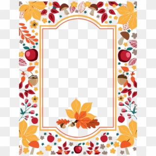 Free Thanksgiving Flowers Border Png Vector, Clipart, - Transparent Thanksgiving Border Clipart