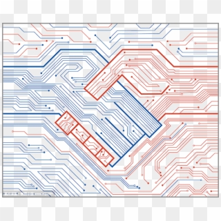Circuit Board Pattern - Electrical Network Clipart