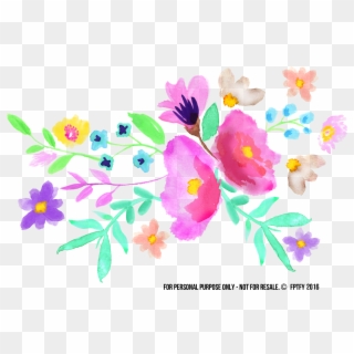 Free Watercolor Spring Flowers Fptfy 3 Clipart Transparent - Girly Colorful Wallpaper Iphone - Png Download