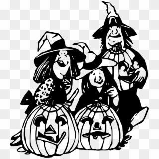 This Free Icons Png Design Of Witches And Pumpkins Clipart