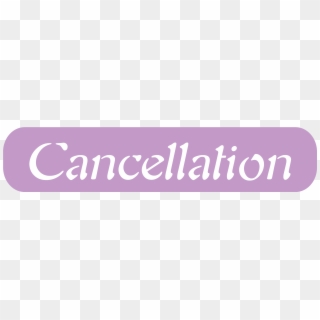 Cancellation In Purple Rounded Rectangle - Calligraphy Clipart