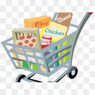 Trolley Clipart Grocery Store - Transparent Background Grocery Cart Clipart - Png Download