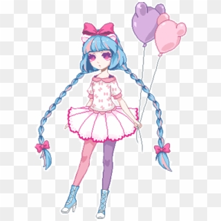 Pixel Cute Anime Girl Clipart