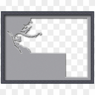 A Map Of Manatee With A Museum Style Picture Frame - Animal Clipart