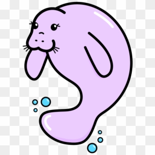 Manatee Clipart Purple - Png Download