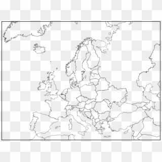 Europe Political Chart Complete Blank - Map Of Europe White Clipart