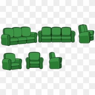 Chair Couch Living Room Arm - Cartoon Couch Side View Clipart